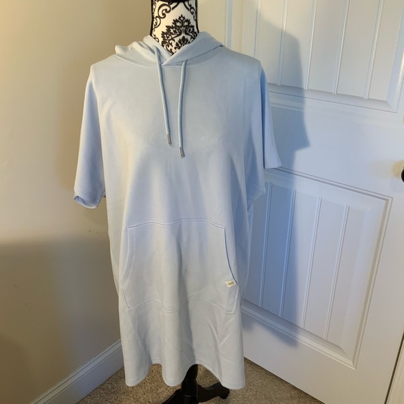 Simply Southern Light Blue Hoodie Dress - Picture 1 of 5